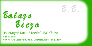 balazs biczo business card